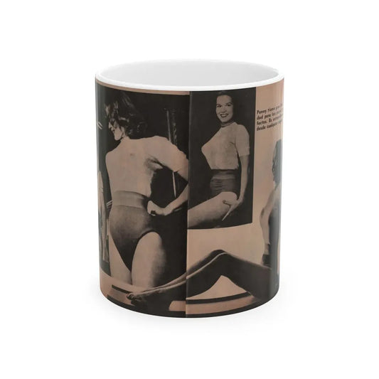 Penny Duncan #18 - [Pages 94 & 95] Pages 5 & 6 of 9 with, Penny+3 B&W Photos & 1 Caption from Fotos Digest Mag. '56 (Vintage Female Icon) White Coffee Mug 11oz - Go Mug Yourself