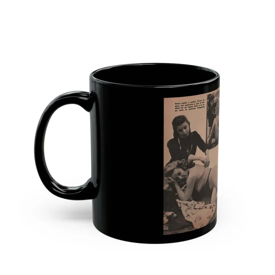 Penny Duncan #19 - [Pages 96 & 97] Pages 7 & 8 of 9 with, Penny+3 B&W Photos & 2 Captions from Fotos Digest '56 (Vintage Female Icon) Black Coffee Mug - Go Mug Yourself