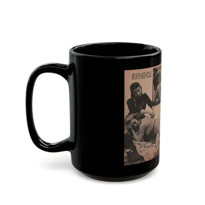 Penny Duncan #19 - [Pages 96 & 97] Pages 7 & 8 of 9 with, Penny+3 B&W Photos & 2 Captions from Fotos Digest '56 (Vintage Female Icon) Black Coffee Mug - Go Mug Yourself