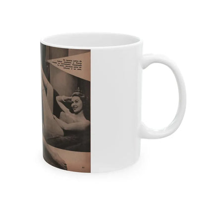 Penny Duncan #19 - [Pages 96 & 97] Pages 7 & 8 of 9 with, Penny+3 B&W Photos & 2 Captions from Fotos Digest '56 (Vintage Female Icon) White Coffee Mug - Go Mug Yourself