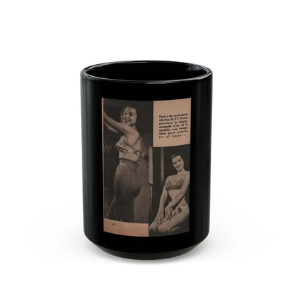 Penny Duncan #20 - [Pages 98] Pages 9 of 9 with, Penny+2 B&W Photos & Caption from Fotos Digest Mag. '56 (Vintage Female Icon) Black Coffee Mug 15oz - Go Mug Yourself