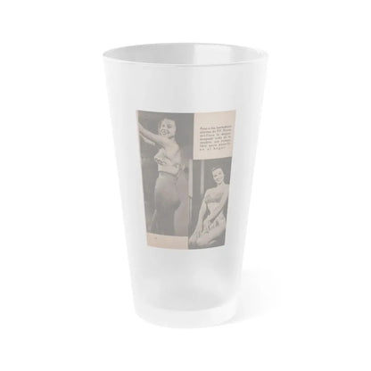 Penny Duncan #20 - [Pages 98] Pages 9 of 9 with, Penny+2 B&W Photos & Caption from Fotos Digest Mag. '56 (Vintage Female Icon) Frosted Pint Glass 16oz 16oz Frosted - Go Mug Yourself