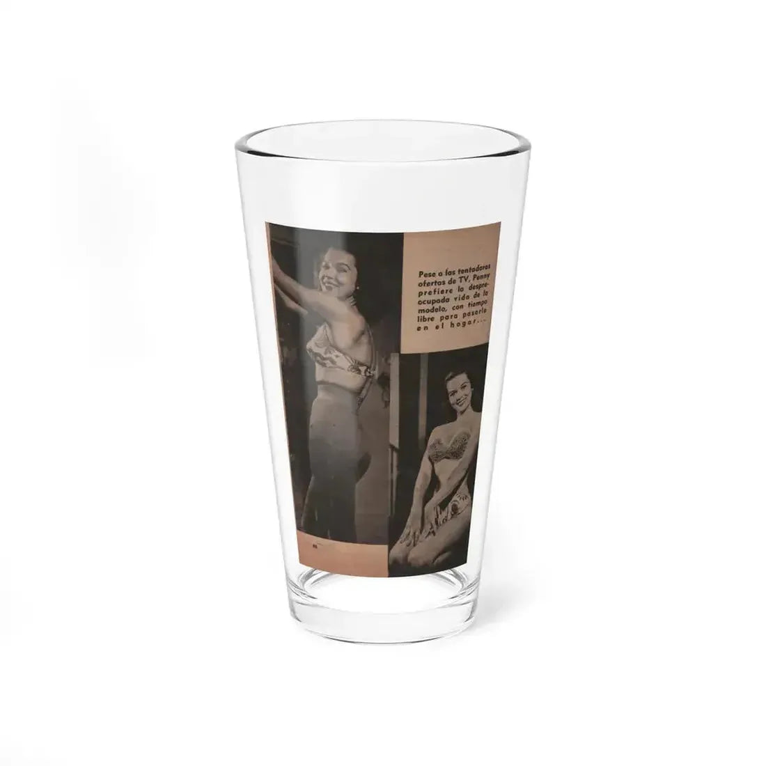 Penny Duncan #20 - [Pages 98] Pages 9 of 9 with, Penny+2 B&W Photos & Caption from Fotos Digest Mag. '56 (Vintage Female Icon) Pint Glass 16oz 16oz - Go Mug Yourself