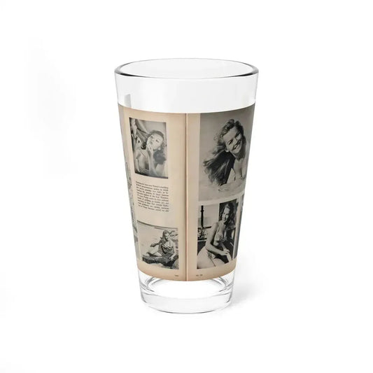 Penny Duncan #21 - [Pages 48 & 49] Pages 3 & 4 of 4 with, Penny+6 B&W Photos & Article from SAGA Men's Mag. July '56 (Vintage Female Icon) Pint Glass 16oz 16oz - Go Mug Yourself