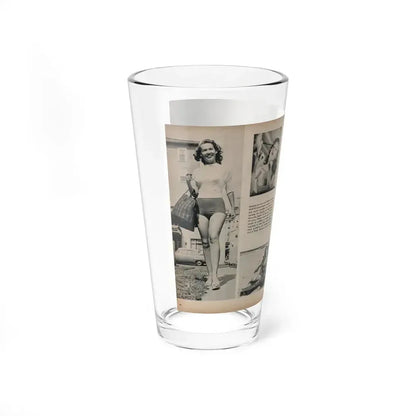 Penny Duncan #21 - [Pages 48 & 49] Pages 3 & 4 of 4 with, Penny+6 B&W Photos & Article from SAGA Men's Mag. July '56 (Vintage Female Icon) Pint Glass 16oz - Go Mug Yourself
