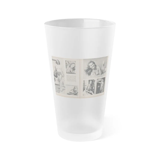 Penny Duncan #21 - [Pages 48 & 49] Pages 3 & 4 of 4 with, Penny+6 B&W Photos & Article from SAGA Men's Mag. July '56 (Vintage Female Icon) Frosted Pint Glass 16oz-16oz-Frosted-Go Mug Yourself