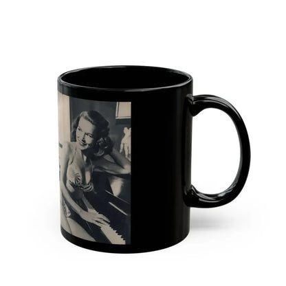 Penny Duncan #23 - [Pages 46 & 47] Pages 1 & 2 of 4 with, Penny+3 B&W Photos, Headline, Article & Caption from Climax Mag. Oct. '59 (Vintage Female Icon) Black Coffee Mug - Go Mug Yourself