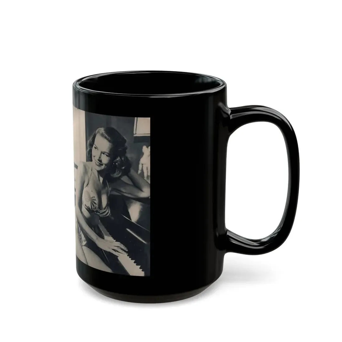 Penny Duncan #23 - [Pages 46 & 47] Pages 1 & 2 of 4 with, Penny+3 B&W Photos, Headline, Article & Caption from Climax Mag. Oct. '59 (Vintage Female Icon) Black Coffee Mug - Go Mug Yourself