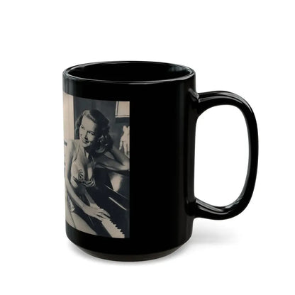 Penny Duncan #23 - [Pages 46 & 47] Pages 1 & 2 of 4 with, Penny+3 B&W Photos, Headline, Article & Caption from Climax Mag. Oct. '59 (Vintage Female Icon) Black Coffee Mug - Go Mug Yourself