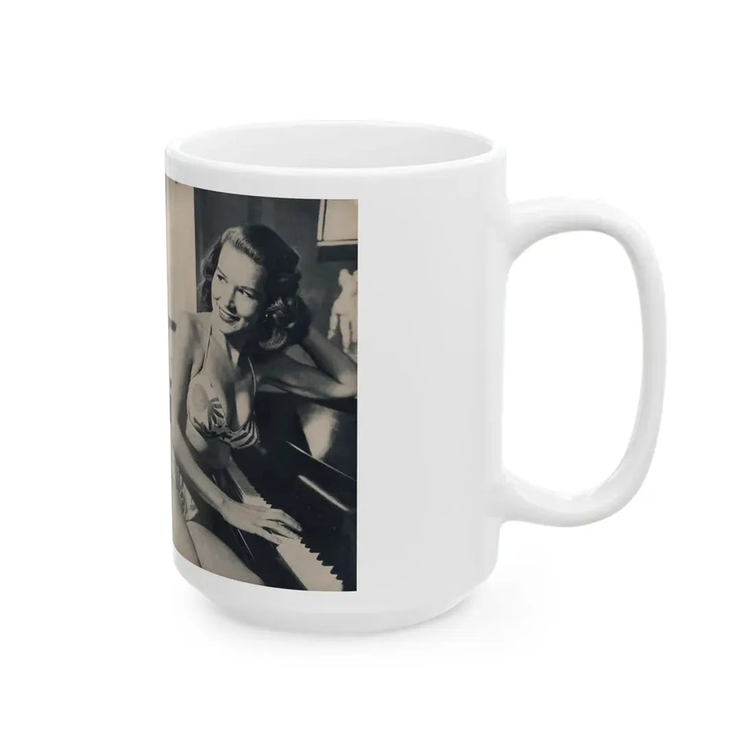 Penny Duncan #23 - [Pages 46 & 47] Pages 1 & 2 of 4 with, Penny+3 B&W Photos, Headline, Article & Caption from Climax Mag. Oct. '59 (Vintage Female Icon) White Coffee Mug - Go Mug Yourself