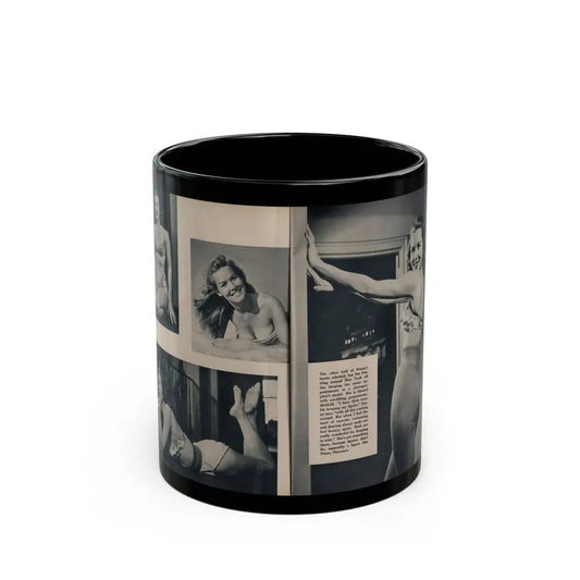 Penny Duncan #24 - [Pages 48 & 49] Pages 3 & 4 of 4 with, Penny+4 B&W Photos, Headline, Article & Caption from Climax Mag. Oct. '59 (Vintage Female Icon) Black Coffee Mug 11oz - Go Mug Yourself