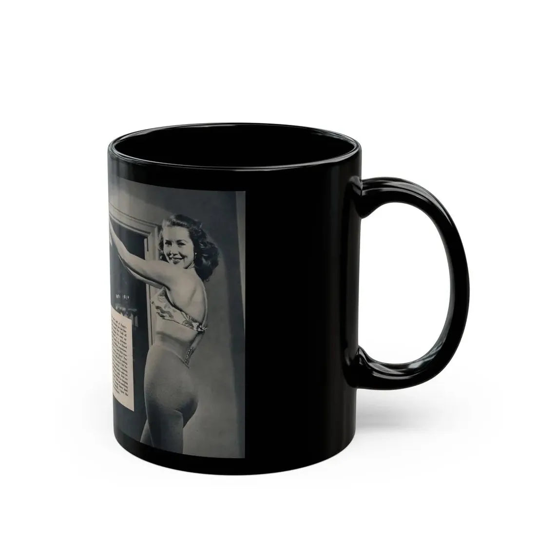 Penny Duncan #24 - [Pages 48 & 49] Pages 3 & 4 of 4 with, Penny+4 B&W Photos, Headline, Article & Caption from Climax Mag. Oct. '59 (Vintage Female Icon) Black Coffee Mug - Go Mug Yourself
