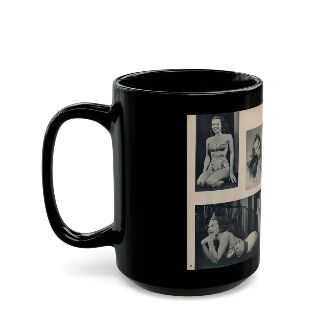 Penny Duncan #24 - [Pages 48 & 49] Pages 3 & 4 of 4 with, Penny+4 B&W Photos, Headline, Article & Caption from Climax Mag. Oct. '59 (Vintage Female Icon) Black Coffee Mug - Go Mug Yourself