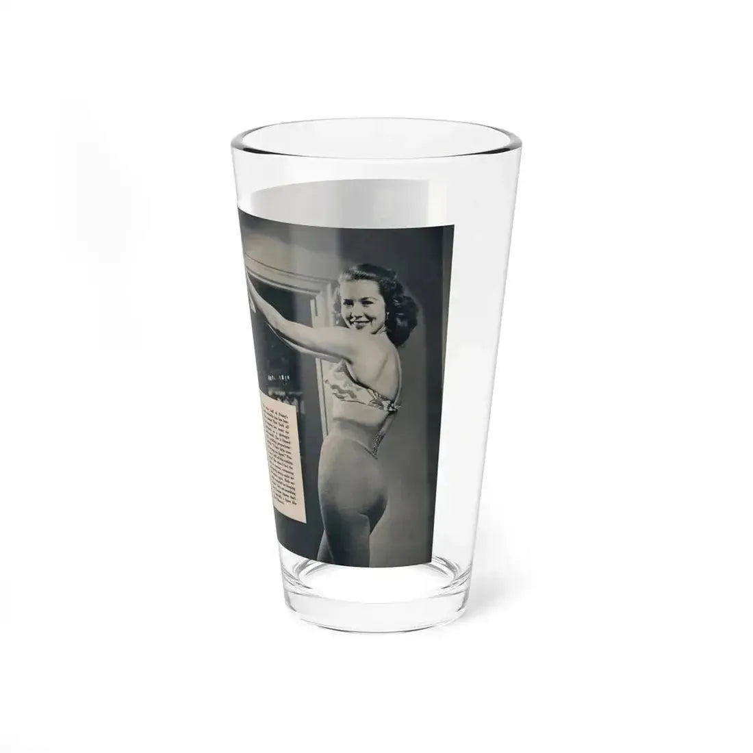 Penny Duncan #24 - [Pages 48 & 49] Pages 3 & 4 of 4 with, Penny+4 B&W Photos, Headline, Article & Caption from Climax Mag. Oct. '59 (Vintage Female Icon) Pint Glass 16oz - Go Mug Yourself
