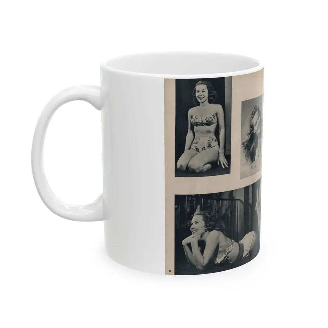 Penny Duncan #24 - [Pages 48 & 49] Pages 3 & 4 of 4 with, Penny+4 B&W Photos, Headline, Article & Caption from Climax Mag. Oct. '59 (Vintage Female Icon) White Coffee Mug - Go Mug Yourself