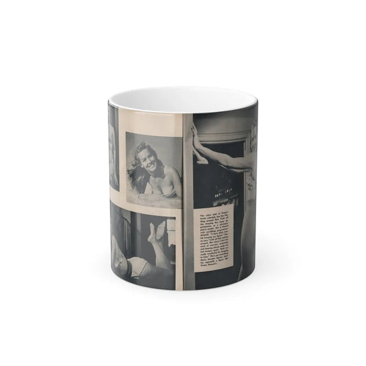 Penny Duncan #24 - [Pages 48 & 49] Pages 3 & 4 of 4 with, Penny+4 B&W Photos, Headline, Article & Caption from Climax Mag. Oct. '59 (Vintage Female Icons) Color Changing Mug 11oz-11oz-Go Mug Yourself