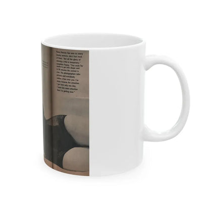 Penny Duncan #26 - [Pages 34  35] Pages 1 & 2 of 2 with, Penny+1 B&W Centerfold Photo, Caption & Paragraph from GALA Mag. Jan. '53 (Vintage Female Icon) White Coffee Mug - Go Mug Yourself