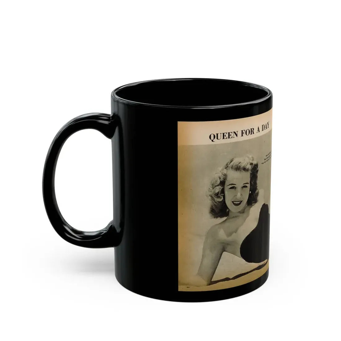 Penny Duncan #26 - [Pages 34  35] Pages 1 & 2 of 2 with, Penny+1 B&W Centerfold Photo, Caption & Paragraph from GALA Mag. Jan. '531 (Vintage Female Icon) Black Coffee Mug - Go Mug Yourself