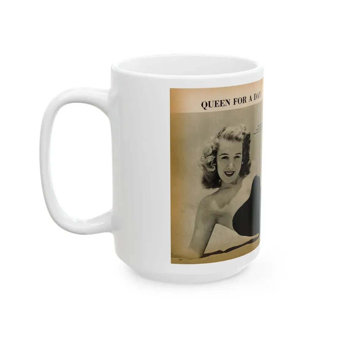 Penny Duncan #26 - [Pages 34  35] Pages 1 & 2 of 2 with, Penny+1 B&W Centerfold Photo, Caption & Paragraph from GALA Mag. Jan. '531 (Vintage Female Icon) White Coffee Mug - Go Mug Yourself
