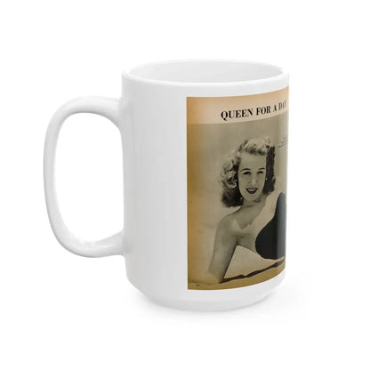 Penny Duncan #26 - [Pages 34  35] Pages 1 & 2 of 2 with, Penny+1 B&W Centerfold Photo, Caption & Paragraph from GALA Mag. Jan. '531 (Vintage Female Icon) White Coffee Mug - Go Mug Yourself