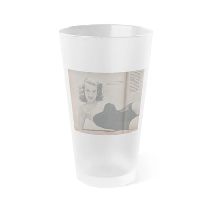 Penny Duncan #26 - [Pages 34 35] Pages 1 & 2 of 2 with, Penny+1 B&W Centerfold Photo, Caption & Paragraph from GALA Mag. Jan. '53 (Vintage Female Icon) Frosted Pint Glass 16oz-16oz-Frosted-Go Mug Yourself