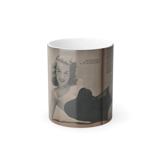 Penny Duncan #26 - [Pages 34 35] Pages 1 & 2 of 2 with, Penny+1 B&W Centerfold Photo, Caption & Paragraph from GALA Mag. Jan. '53 (Vintage Female Icons) Color Changing Mug 11oz-11oz-Go Mug Yourself