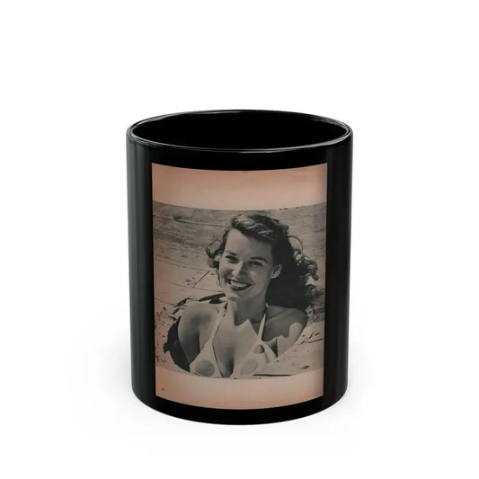 Penny Duncan #27 - [Pages ] Pages 1 of 2 with, Penny+1 B&W Photo from Bachelor Pin-Ups Mag. Issue #01 '57 (Vintage Female Icon) Black Coffee Mug 11oz - Go Mug Yourself
