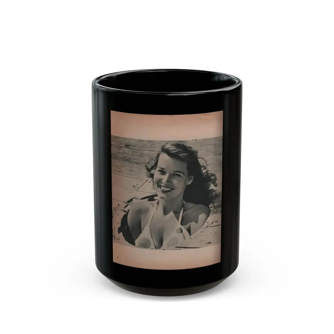 Penny Duncan #27 - [Pages ] Pages 1 of 2 with, Penny+1 B&W Photo from Bachelor Pin-Ups Mag. Issue #01 '57 (Vintage Female Icon) Black Coffee Mug 15oz - Go Mug Yourself