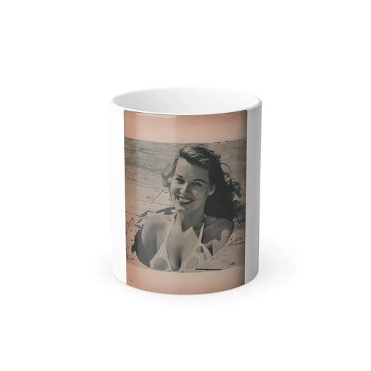 Penny Duncan #27 - [Pages ] Pages 1 of 2 with, Penny+1 B&W Photo from Bachelor Pin-Ups Mag. Issue #01 '57 (Vintage Female Icon) Color Changing Mug 11oz 11oz - Go Mug Yourself
