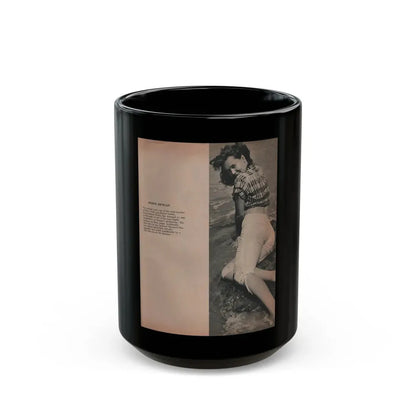Penny Duncan #28 - [Pages ] Pages 2 of 2 with, Penny+1 B&W Photo & Brief Paragraph from Bachelor Pin-Ups Mag. Issue #01 '57 (Vintage Female Icon) Black Coffee Mug 15oz - Go Mug Yourself