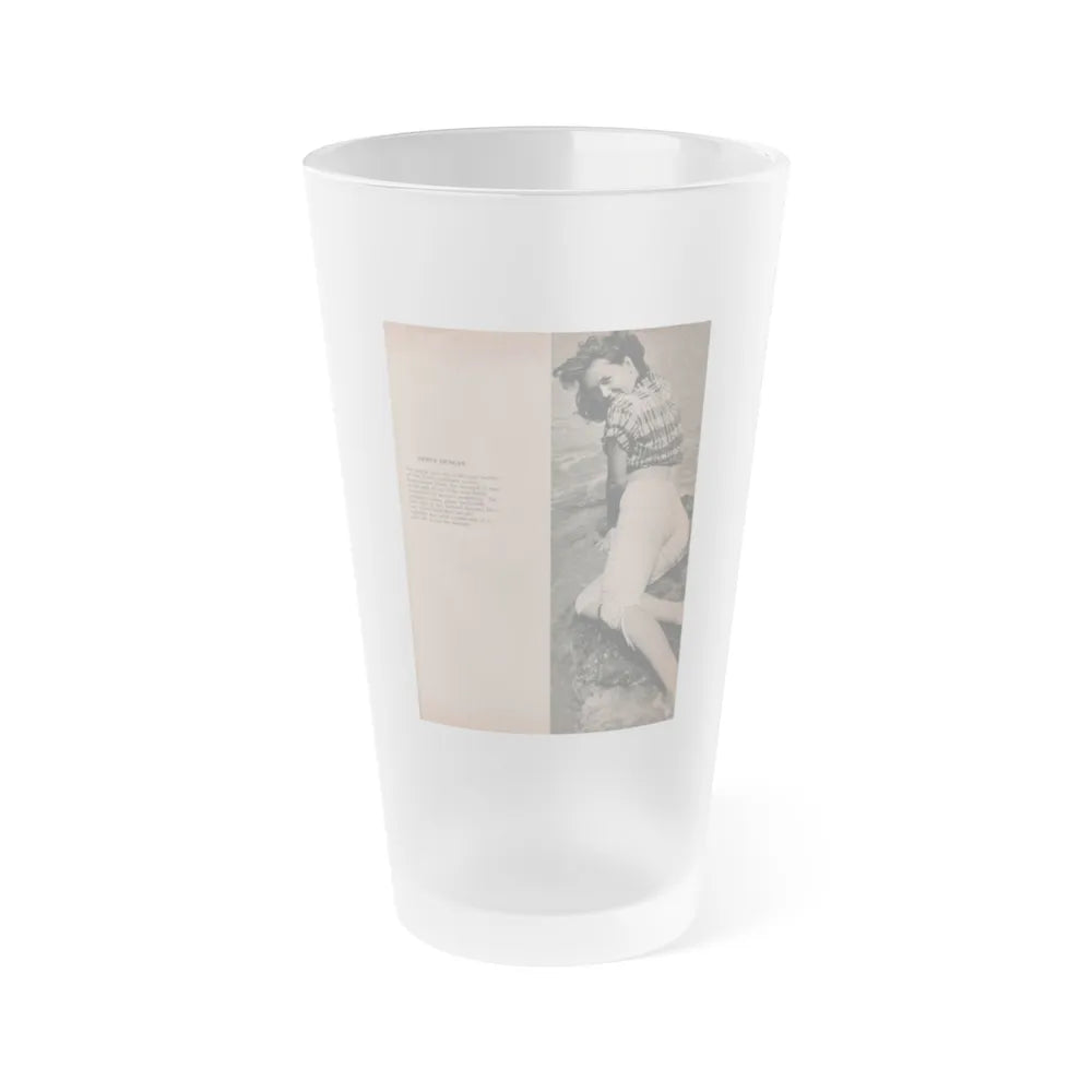 Penny Duncan #28 - [Pages ] Pages 2 of 2 with, Penny+1 B&W Photo & Brief Paragraph from Bachelor Pin-Ups Mag. Issue #01 '57 (Vintage Female Icon) Frosted Pint Glass 16oz-16oz-Frosted-Go Mug Yourself