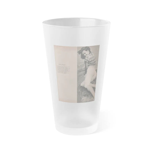 Penny Duncan #28 - [Pages ] Pages 2 of 2 with, Penny+1 B&W Photo & Brief Paragraph from Bachelor Pin-Ups Mag. Issue #01 '57 (Vintage Female Icon) Frosted Pint Glass 16oz-16oz-Frosted-Go Mug Yourself