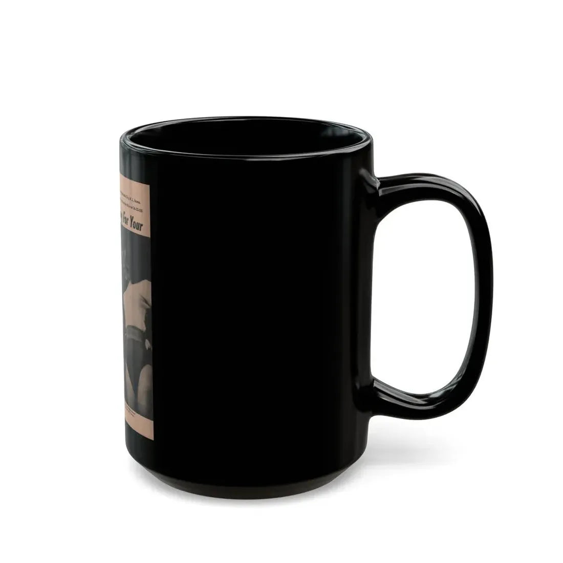 Penny Duncan #29 - Play Mag. 9-4-59 - 1 B&W Photo, Add & Caption1 (Vintage Female Icon) Black Coffee Mug - Go Mug Yourself
