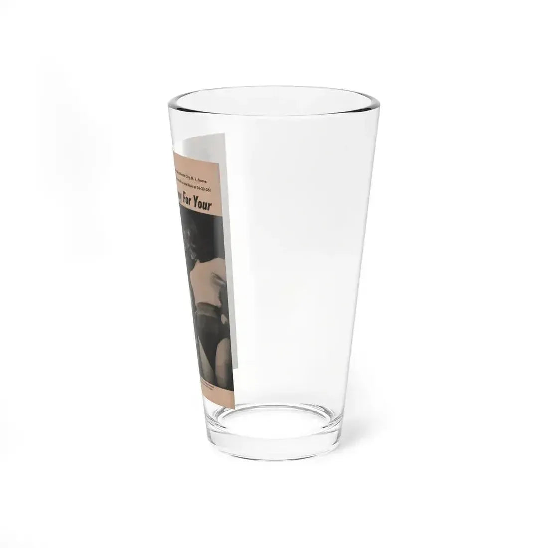 Penny Duncan #29 - Play Mag. 9-4-59 - 1 B&W Photo, Add & Caption1 (Vintage Female Icon) Pint Glass 16oz - Go Mug Yourself