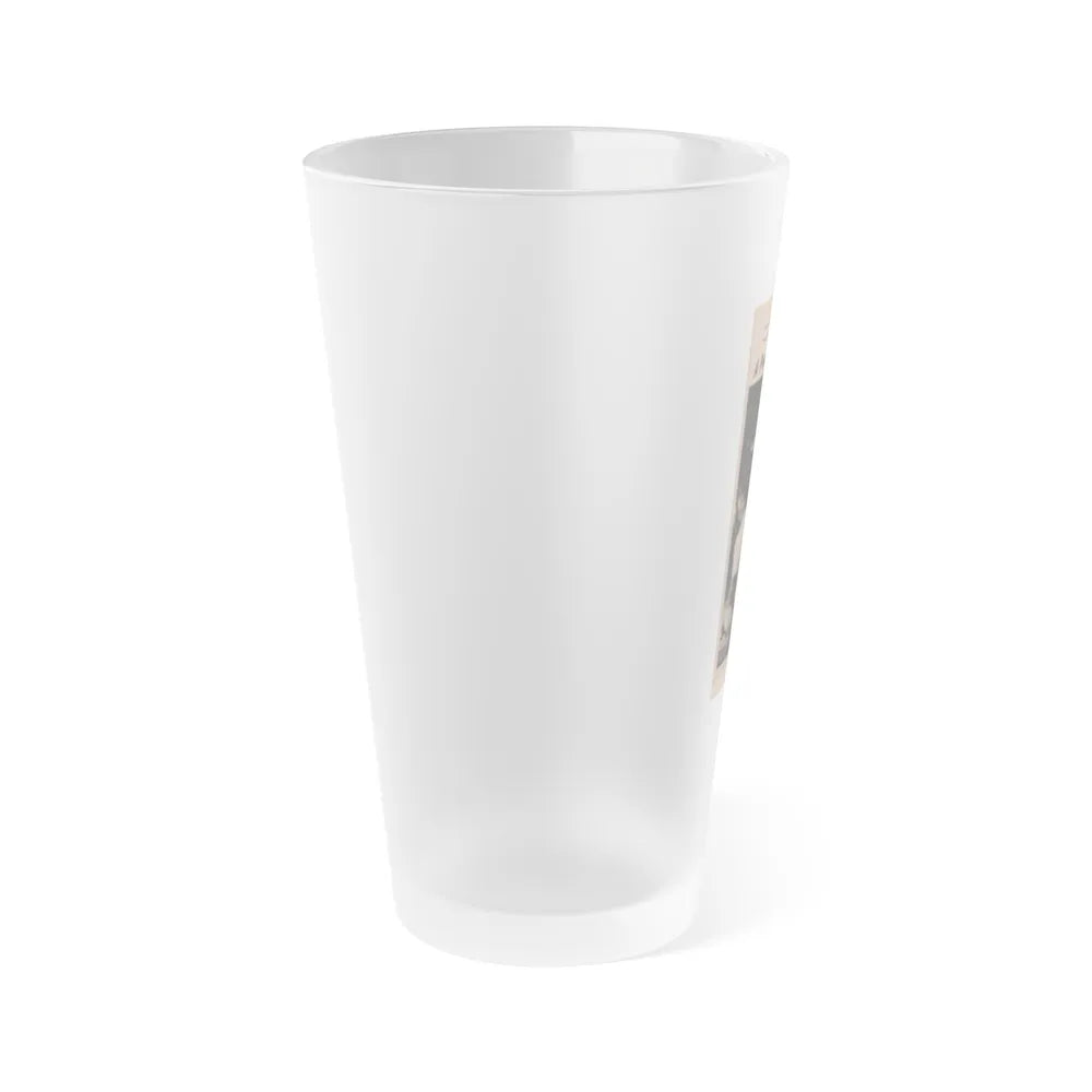 Penny Duncan #29 - Play Mag. 9-4-59 - 1 B&W Photo, Add & Caption (Vintage Female Icon) Frosted Pint Glass 16oz-Go Mug Yourself