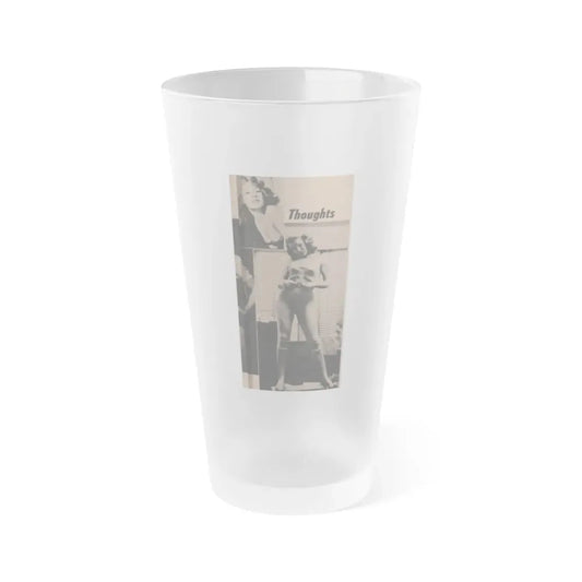 Penny Duncan #30 - Play Mag. 9-4-59 - 2 B&W Photos & Adds (Vintage Female Icon) Frosted Pint Glass 16oz 16oz Frosted - Go Mug Yourself