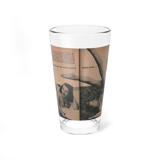 Penny Duncan #33 - [Pages 36 & 37] Pages 2 & 3 of 8 with, Penny+2 Pages 3 B&W Photos, Captions & Paragraph from EYE Digest Mag. March '54 (Vintage Female Icon) Pint Glass 16oz 16oz - Go Mug Yourself