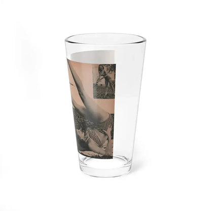 Penny Duncan #33 - [Pages 36 & 37] Pages 2 & 3 of 8 with, Penny+2 Pages 3 B&W Photos, Captions & Paragraph from EYE Digest Mag. March '54 (Vintage Female Icon) Pint Glass 16oz - Go Mug Yourself