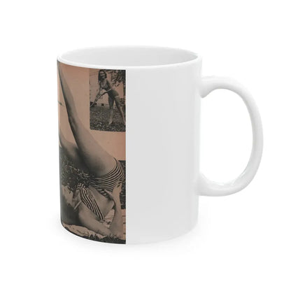 Penny Duncan #33 - [Pages 36 & 37] Pages 2 & 3 of 8 with, Penny+2 Pages 3 B&W Photos, Captions & Paragraph from EYE Digest Mag. March '54 (Vintage Female Icon) White Coffee Mug - Go Mug Yourself