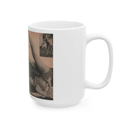 Penny Duncan #33 - [Pages 36 & 37] Pages 2 & 3 of 8 with, Penny+2 Pages 3 B&W Photos, Captions & Paragraph from EYE Digest Mag. March '54 (Vintage Female Icon) White Coffee Mug - Go Mug Yourself