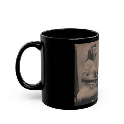 Penny Duncan #34 - [Pages 38 & 39] Pages 4 & 5 of 8 with, Penny+5 B&W Photos & 2 Captions from EYE Digest Mag. March '54 (Vintage Female Icon) Black Coffee Mug - Go Mug Yourself