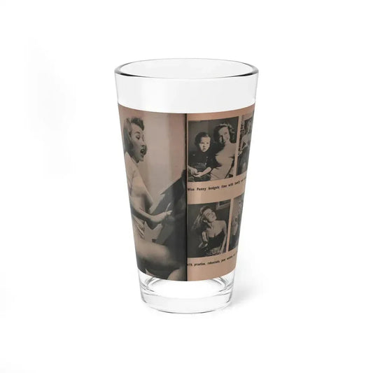 Penny Duncan #34 - [Pages 38 & 39] Pages 4 & 5 of 8 with, Penny+5 B&W Photos & 2 Captions from EYE Digest Mag. March '54 (Vintage Female Icon) Pint Glass 16oz 16oz - Go Mug Yourself