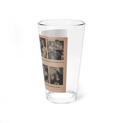 Penny Duncan #34 - [Pages 38 & 39] Pages 4 & 5 of 8 with, Penny+5 B&W Photos & 2 Captions from EYE Digest Mag. March '54 (Vintage Female Icon) Pint Glass 16oz - Go Mug Yourself