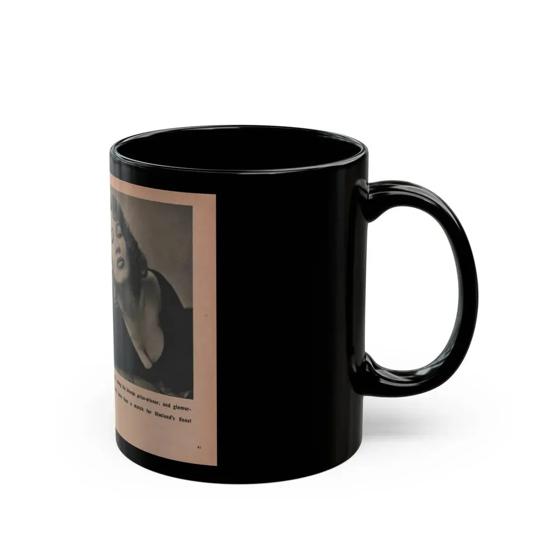 Penny Duncan #35 - [Pages 40 & 41] Pages 6 & 7 of 8 with, Penny+5 B&W Photos & 1 Caption from EYE Digest Mag. March '54 (Vintage Female Icon) Black Coffee Mug - Go Mug Yourself