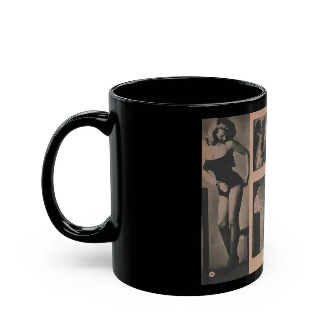 Penny Duncan #35 - [Pages 40 & 41] Pages 6 & 7 of 8 with, Penny+5 B&W Photos & 1 Caption from EYE Digest Mag. March '54 (Vintage Female Icon) Black Coffee Mug - Go Mug Yourself