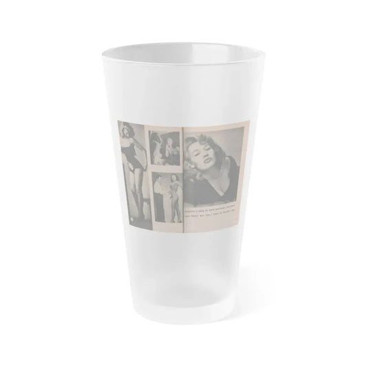 Penny Duncan #35 - [Pages 40 & 41] Pages 6 & 7 of 8 with, Penny+5 B&W Photos & 1 Caption from EYE Digest Mag. March '54 (Vintage Female Icon) Frosted Pint Glass 16oz 16oz Frosted - Go Mug Yourself