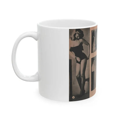 Penny Duncan #35 - [Pages 40 & 41] Pages 6 & 7 of 8 with, Penny+5 B&W Photos & 1 Caption from EYE Digest Mag. March '54 (Vintage Female Icon) White Coffee Mug - Go Mug Yourself