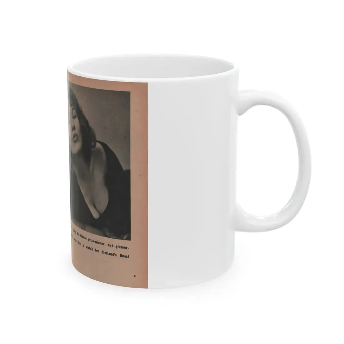 Penny Duncan #35 - [Pages 40 & 41] Pages 6 & 7 of 8 with, Penny+5 B&W Photos & 1 Caption from EYE Digest Mag. March '54 (Vintage Female Icon) White Coffee Mug - Go Mug Yourself