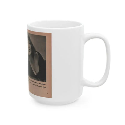 Penny Duncan #35 - [Pages 40 & 41] Pages 6 & 7 of 8 with, Penny+5 B&W Photos & 1 Caption from EYE Digest Mag. March '54 (Vintage Female Icon) White Coffee Mug - Go Mug Yourself