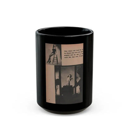 Penny Duncan #36 - [Pages 42] Pages 8 of 8 with, Penny+2 B&W Photos & 1 Caption from EYE Digest Mag. March '54 (Vintage Female Icon) Black Coffee Mug 15oz - Go Mug Yourself